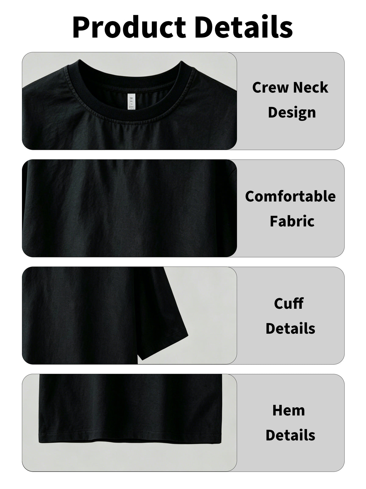 Men's 100% Hemp Short Sleeve T-Shirt, Summer Casual Crew Neck Loose Fit Tee